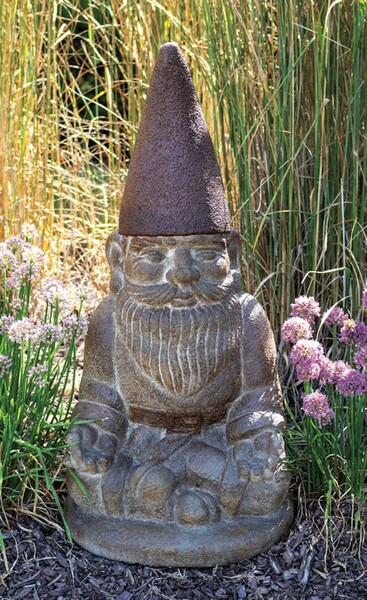 Gnome in Zen Pose Garden Statue Cement